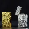 Briquet à gaz butane en métal - dragon