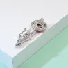 Broche cristal - lèvres rouges / Geste Be Quiet