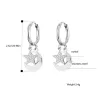Boucles d'oreilles petit cercle - lune / étoile de cristal