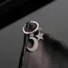 Small circle earrings - moon / crystal starEarrings