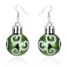 Boucles d'oreilles en forme de boule de sapin de Noël