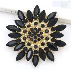 Grande fleur de marguerite - broche en cristal