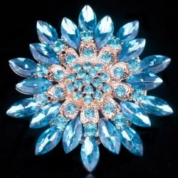 Grande fleur de marguerite - broche en cristal
