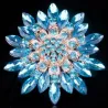 Grande fleur de marguerite - broche en cristal