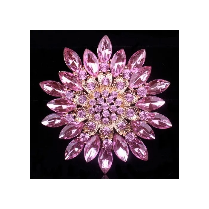 Grande fleur de marguerite - broche en cristal