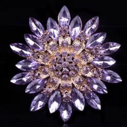 Grande fleur de marguerite - broche en cristal