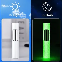 Briquet en métal coupe-vent - lumineux dans l'obscurité