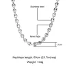 Coffee beans shaped link chain - necklace - stainless steel - unisex - waterproofNecklaces