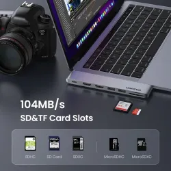 UGREEN - HUB USB C double type-C vers multi USB 3.0 4K HDMI - adaptateur Thunderbolt 3 - pour MacBook Pro Air