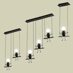 Plafonnier moderne - poupées en fer assises