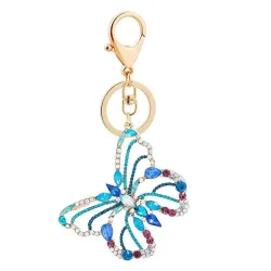 Papillon en cristal évidé - porte-clés
