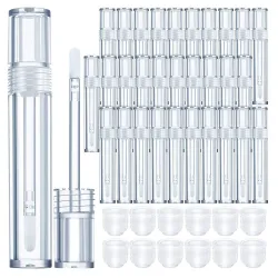 Contenants de brillant à lèvres transparents vides - avec bâton éponge à lèvres - 5 ml - 20 pièces