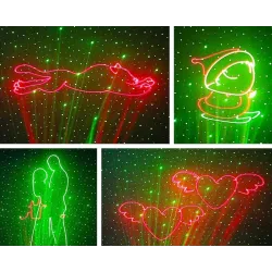 Lumière laser de scène colorée - projecteur de motifs - avec télécommande - RG DMX