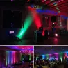 Lumière laser de scène - projecteur - activé par le son - télécommande - RGB - 78 LED - DMX