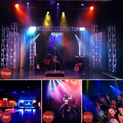 Lumière laser de scène - projecteur - activé par le son - télécommande - RGB - 78 LED - DMX