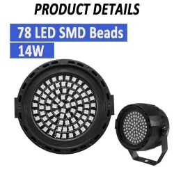 Lumière laser de scène - projecteur - activé par le son - télécommande - RGB - 78 LED - DMX