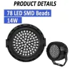 Lumière laser de scène - projecteur - activé par le son - télécommande - RGB - 78 LED - DMX