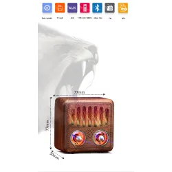 Haut-parleur rétro en plastique - radio FM numérique - Bluetooth