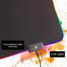 Tapis souris / clavier antidérapant - USB - LED - RGB