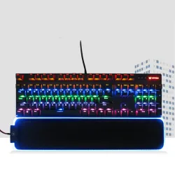 Clavier / repose-poignet - coussin de soutien - patin antidérapant - RGB - LED
