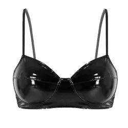 Soutien-gorge sexy en cuir - sans armature