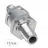 Vanne carburant aluminium anti-retour unidirectionnel - essence diesel eau huile - 6mm/8mm/10mm/12mm