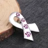 Broche en forme de ruban - empreinte de patte d'animal