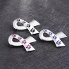 Broche en forme de ruban - empreinte de patte d'animal