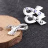 Broche en forme de ruban - empreinte de patte d'animal