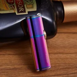 Briquet jet turbo - triple flamme - coupe-vent