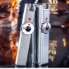 Briquet jet turbo - triple flamme - coupe-vent