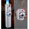 Briquet jet turbo - triple flamme - coupe-vent