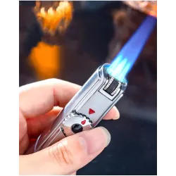 Briquet jet turbo - triple flamme - coupe-vent