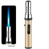 Briquet à gaz torche en métal - coupe-vent - flamme réglable