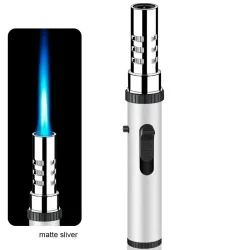 Briquet à gaz torche en métal - coupe-vent - flamme réglable