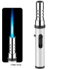 Briquet à gaz torche en métal - coupe-vent - flamme réglable
