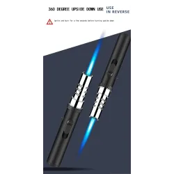 Metal torch gas lighter - windproof - adjustable flameLighters