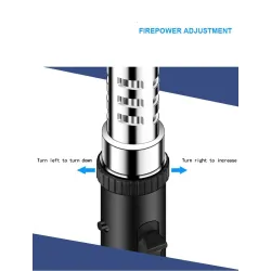 Briquet à gaz torche en métal - coupe-vent - flamme réglable