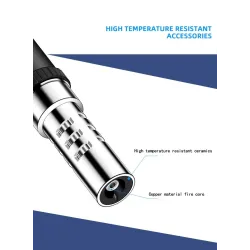 Briquet à gaz torche en métal - coupe-vent - flamme réglable