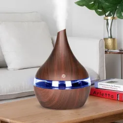 Humidificateur d'air à ultrasons - diffuseur d'huiles essentielles - LED - USB - 300ml