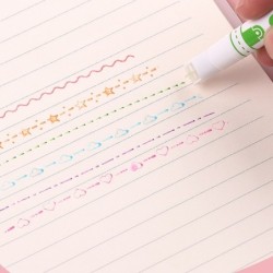 Roller pen - art maker highlighter - with patterns - stars - wave - clouds - hearts - 6 piecesPens & Pencils