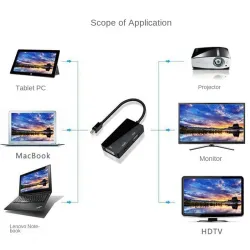 Mini Displayport vers HDMI - adaptateur - Thunderbolt 3 en 1 - convertisseur
