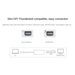 Mini Displayport vers HDMI - adaptateur - Thunderbolt 3 en 1 - convertisseur