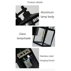 Retro outdoor wall lamp - waterproof - squareWall lights