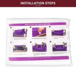 Housse de canapé élastique / extensible - universelle - en forme de L - canapé 2 places