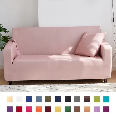 Housse de canapé élastique / extensible - universelle - en forme de L - canapé 2 places