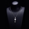 Collier pendentif clé - motif croix / infini