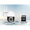 Caméra CCTV de sécurité - vision nocturne - extérieur - WiFi - 2MP - PTZ - HD - 1080P