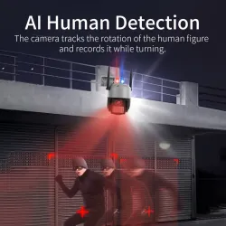 Security CCTV camera - human detection - auto tracking - HD night vision - waterproof - 1080P - 2MP - PTZ - WiFiSecurity cameras