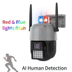 Caméra CCTV de sécurité - détection humaine - suivi automatique - vision nocturne HD - étanche - 1080P - 2MP - PTZ - WiFi
